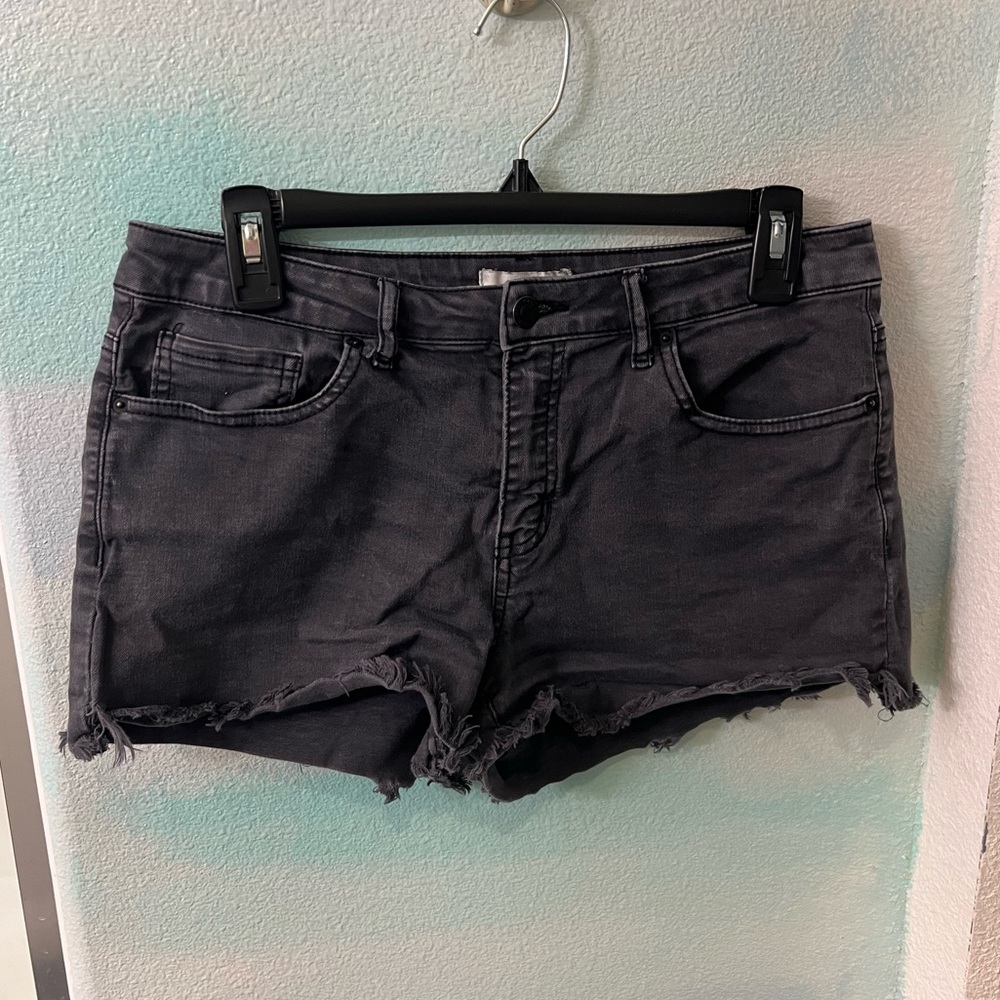 Forever 21 Black/Gray Jean Shorts